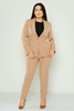 HKN Casual Plus Size Suits Black Grey Brown Beige Bej