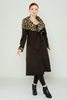 Lila Rose Casual Woman Coats Black Green Brown Orange Mink Rose Mint Хаки