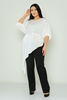 Favori Casual Plus Size Blouse Black البيج الرمادي