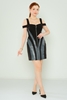 Alinçe Night Wear Evening Dresses Black Silver فضي