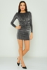 Rissing Star Casual Dresses Black Silver Gümüş