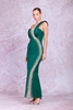 Odrella Night Wear Evening Dresses Black Fuchsia Sax Khaki Emerald زمرد