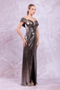 Odrella Night Wear Evening Dresses Fuchsia Mink Sax Black-Silver Black-Gold Emerald Black-Silver