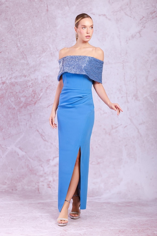 Odrella Night Wear Evening Dresses indigo Emerald