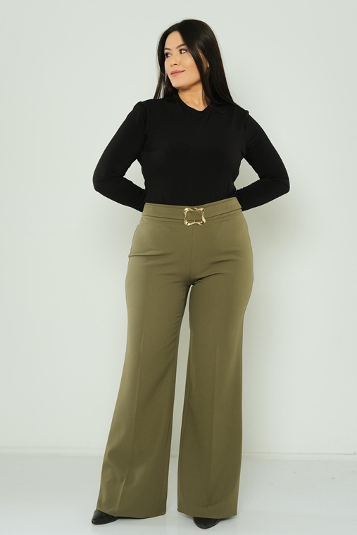 Explosion High Waist Casual Trousers Khaki Lavender