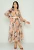 Extreme  Casual Dress Beige Orange Khaki البرتقالي