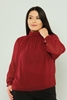 Explosion Long Sleeve Casual Plus Size Blouse Black Red Purple أحمر