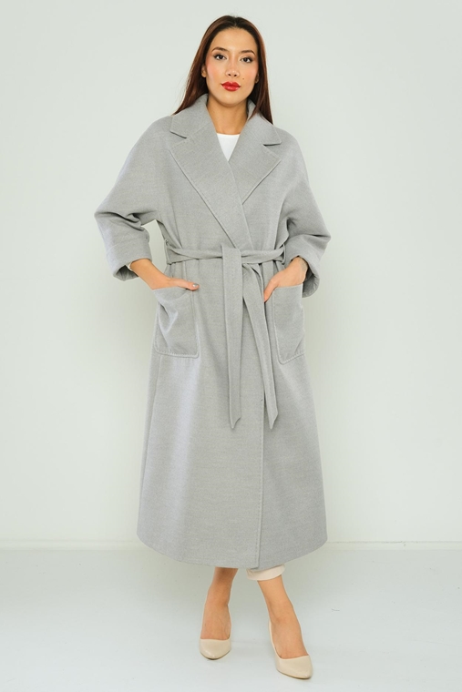 Dolce Bella Street Wear Woman Coats Grey Beige