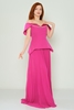 Odrella Night Wear Jumpsuits Black Fuchsia Emerald Fuchsia