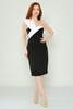 Odrella Night Wear Evening Dresses White-Black أبيض - أسود