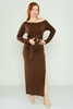 Favori Casual Dresses Black Brown Bordeux Beige Purple Petroleum Kahverengi