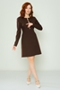 Explosion Casual Dresses Black Red Brown Kahverengi