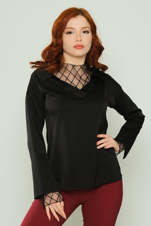 Mac Park Casual Blouses Black