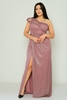 Odrella Night Wear Evening Dress Navy Rose Cinnamon Rose