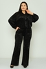 Pole & Pole Casual Plus Size Suits Mink-Black Black-Black Brown-Black Bordeux-Black Black-Black