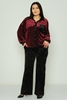 Pole & Pole Casual Plus Size Suits Mink-Black Black-Black Brown-Black Bordeux-Black Bordeux-Black