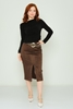 Favori Casual Skirts Black Grey Bordeux Beige Khaki Kahverengi