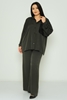 Pole & Pole Casual Plus Size Suits Black Green Bordeux Navy Green