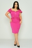 Odrella Night Wear Evening Dress Black Fuchsia Sax Stone Emerald Fuchsia