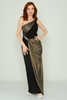 Lila Rose Maxi Night Wear Dresses Black Gold Silver Sax Gold