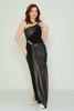 Lila Rose Maxi Night Wear Dresses Black Gold Silver Sax Silver