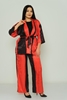 Tugce & Ece Casual Plus Size Suits Black Red