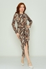 Lila Rose Casual Dresses Black Red Brown Leopard Stone Olive Snake