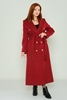 Caren Luis Long Street Wear Woman Coats Black Red Blue Brown Ecru Purple Camel Light Emerald Red Dark