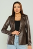 Mangosteen Casual Jackets Black Brown Brown