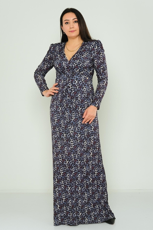 Explosion Maxi Casual Dress Navy