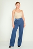 Fimore High Waist Casual Trousers İndigo