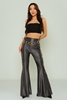 Lila Rose High Waist Casual Trousers Silver