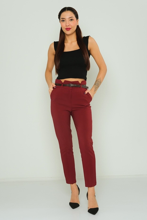 Zanzi Casual Trousers Black 086BORDO