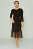 Mac Park Casual Dresses Black Brown Brown