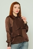 Mac Park Casual Blouses Black Brown коричневый