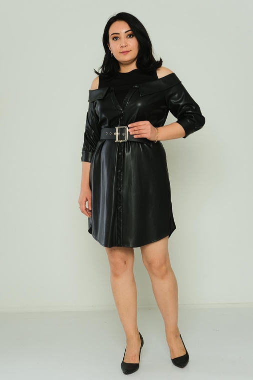 Gogo Casual Dress Black Tan