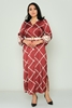 Pole & Pole Maxi Casual Dress Black-Beige Brown-Beige Bordeux-Beige Beige-Black اللون البيج - بوردو