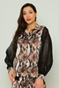 Lila Rose Long Sleeve Casual Shirts Leopard Snake Snake