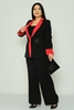 Qne Tu Casual Plus Size Suits Black Red красный