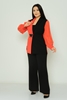 Qne Tu Casual Plus Size Suits Orange Fuchsia Black-Orange Dark черный - Оранжевый темный