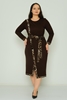 Modamila Casual Dress White Brown Brown