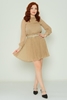 Favori Casual Dresses Black Beige Petroleum اللون البيج