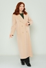 Dolce Bella Casual Woman Coats Mink Mink Dark Camel Dark اللون البيج