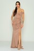 Rengin Night Wear Evening Dresses Black Brown Lilac Brown