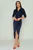 Explosion Casual Dresses Black Gold Navy Fuchsia Sax Navy-Blue