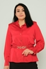 Favori Casual Plus Size Blouse Black Red