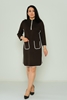 Mac Park Casual Dress Black Brown Anthracite Stone Brown