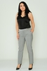 Selen Casual Trousers Grey Silver Coffee With Milk Silver