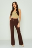 Selen High Waist Casual Trousers Black Red Beige Camel Navy Khaki بنى