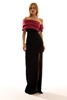 Hot Contact Night Wear Evening Dresses Blue Black-Red Emerald Black-Red